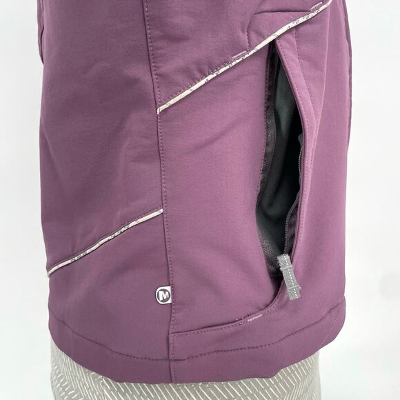 Merrell Purple Softshell Jacket Full Zip Up Hiking Outdoor Coat Gorpcore Size M - Picture 6 of 12